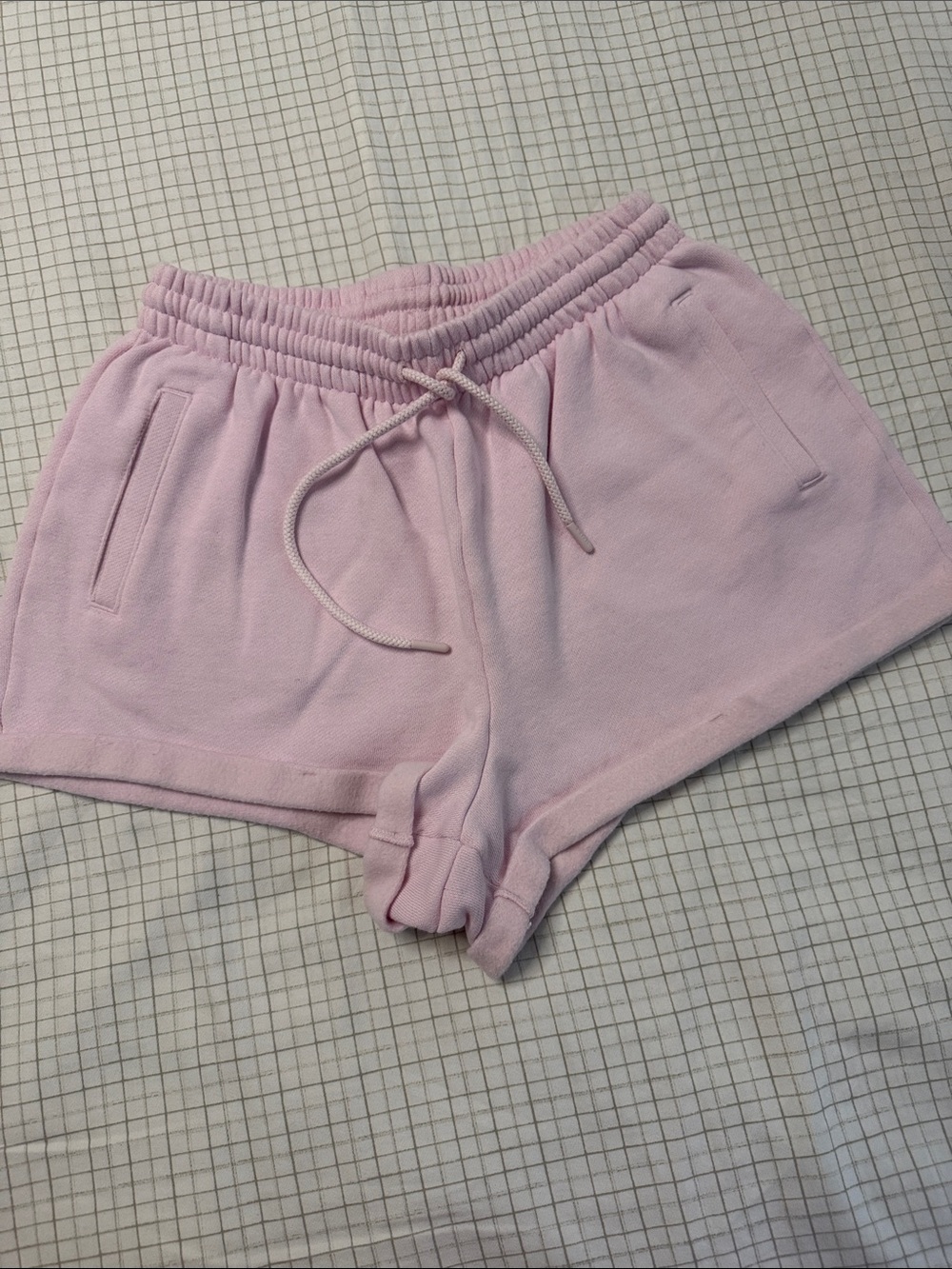 Soft Pink Drawstring Lounge Shorts